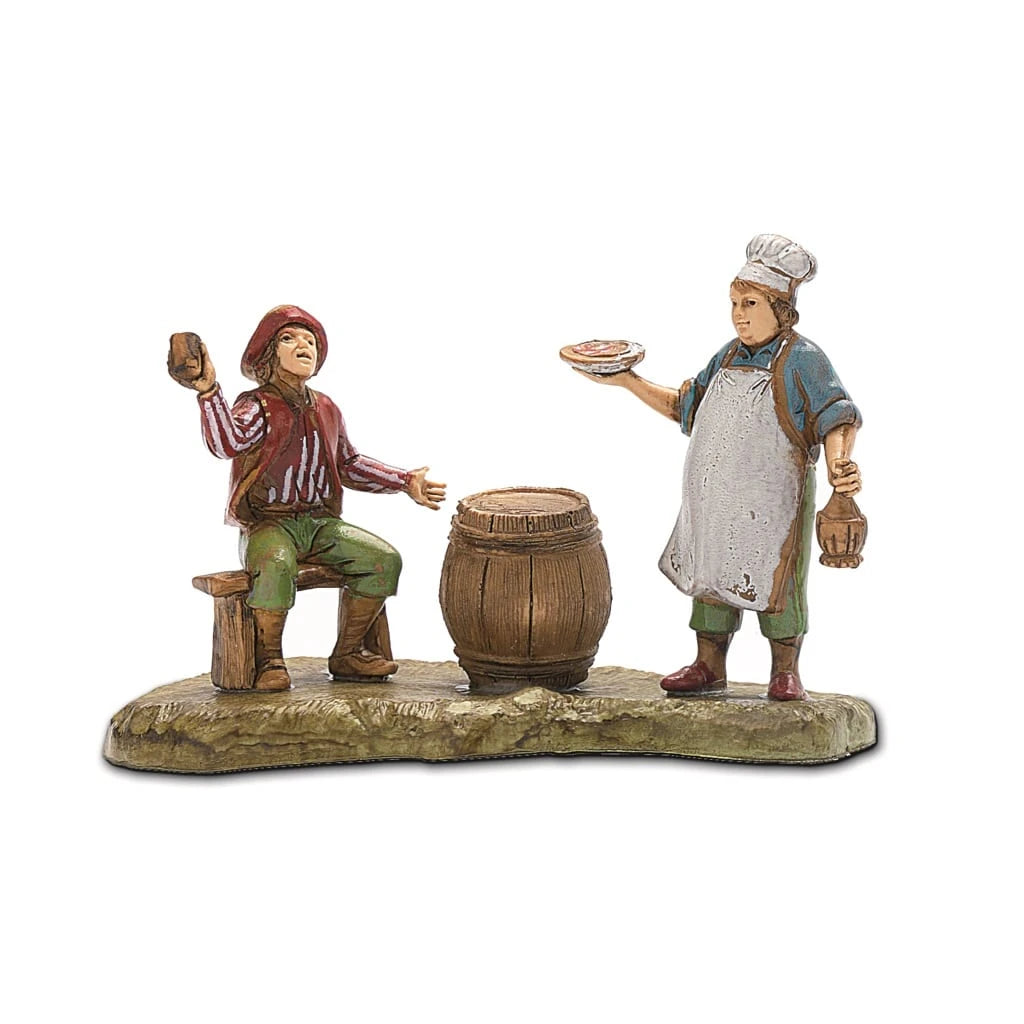 Gruppo Osteria Presepe Landi 6 Cm