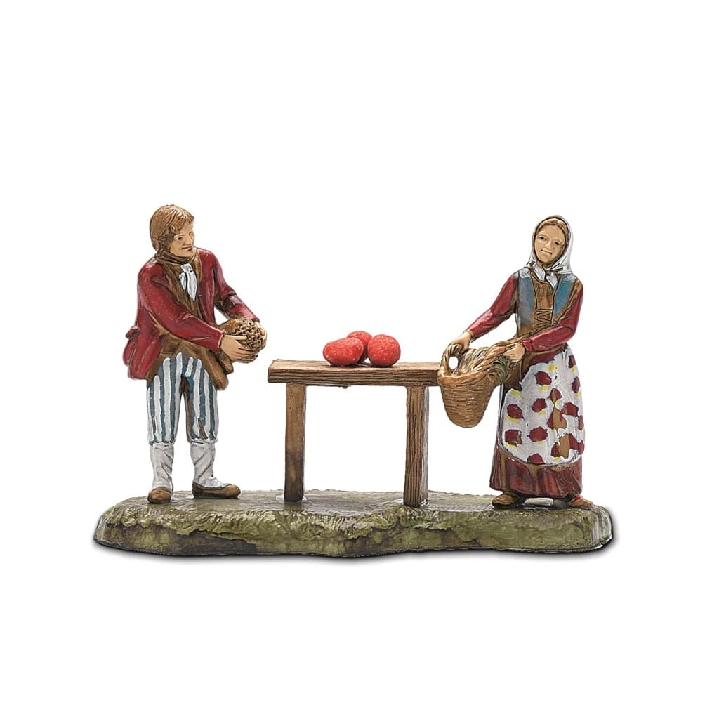 Gruppo Fruttivendolo Presepe Landi 6 Cm