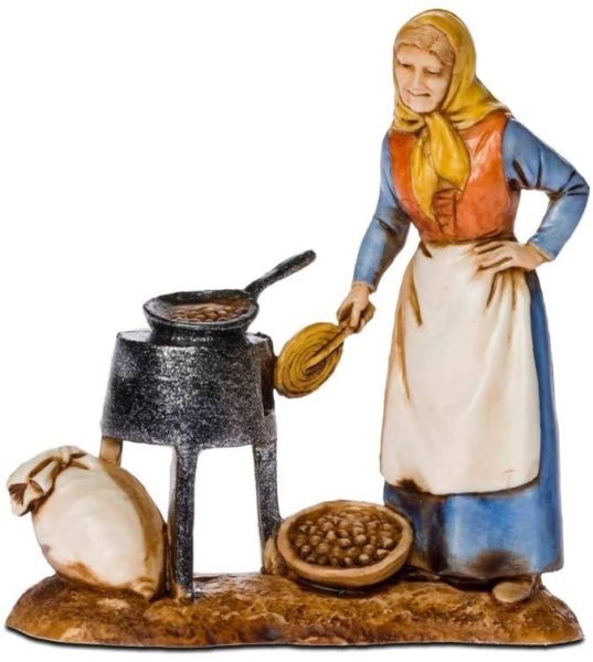 Pastorella Presepe Castagnara 8 Cm Landi