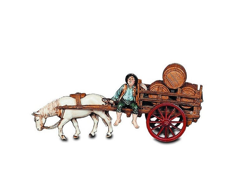 Pastore Su Carretto Con Botti Landi 10 Cm