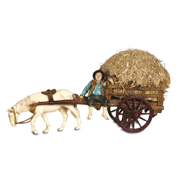 Pastore Su Carretto Con Fieno Landi 10 Cm
