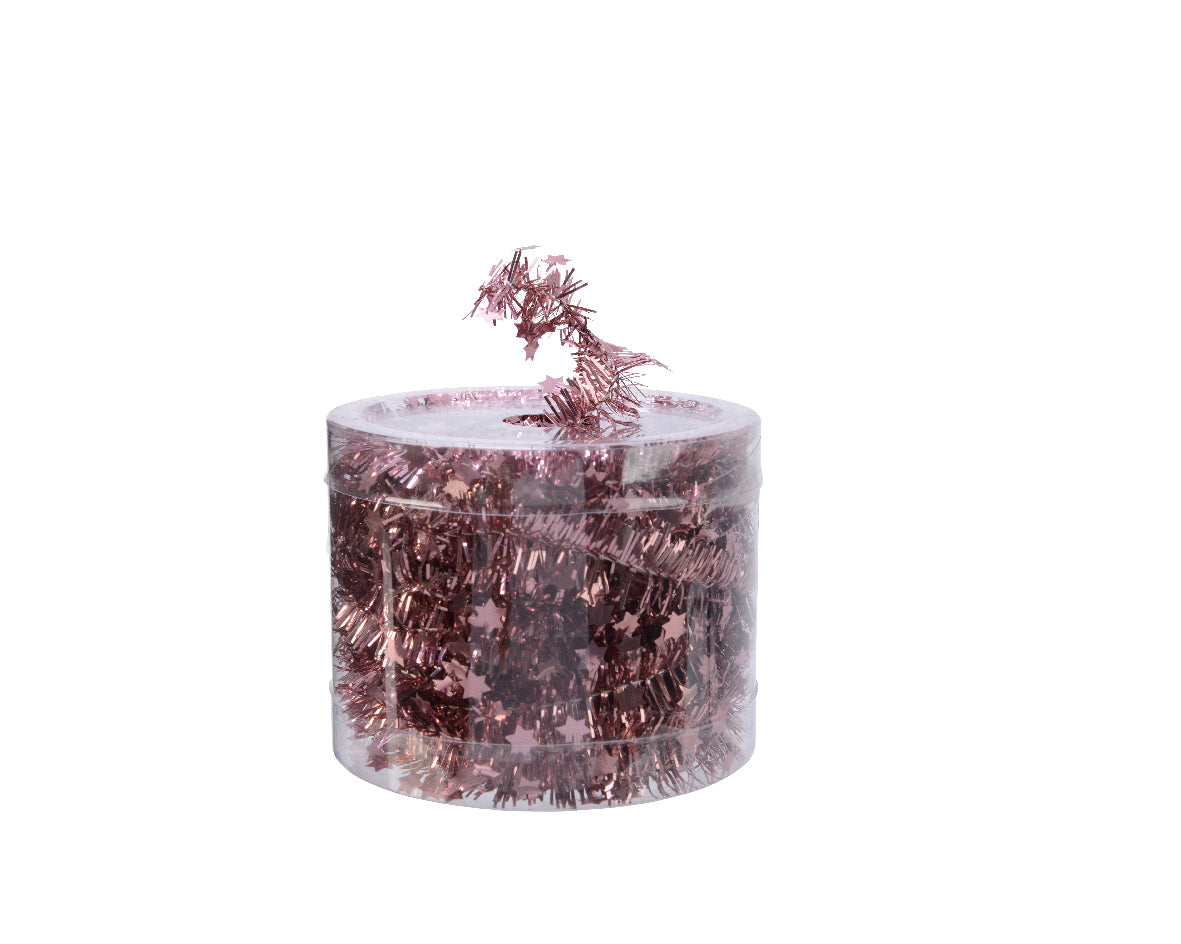 Filo Stelle Velvet Pink diametro 3,5 mm lunghezza 7 m per decorazioni natalizie in confezione cilindrica - DeMatteis.it