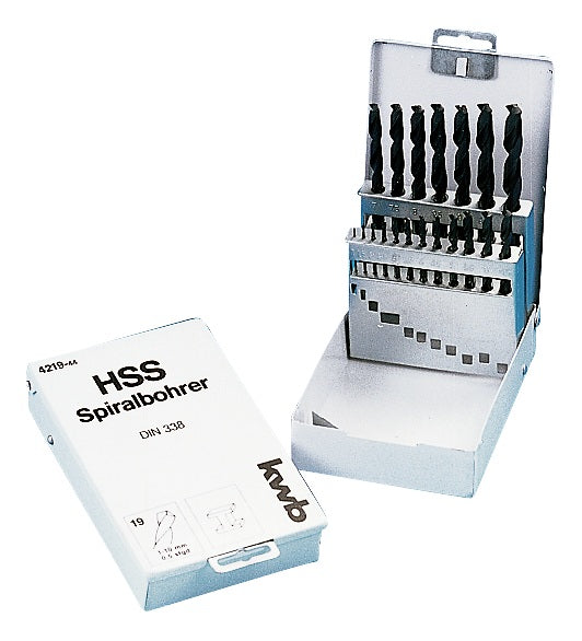 Set 19 Punte Hss Metallo Kwb