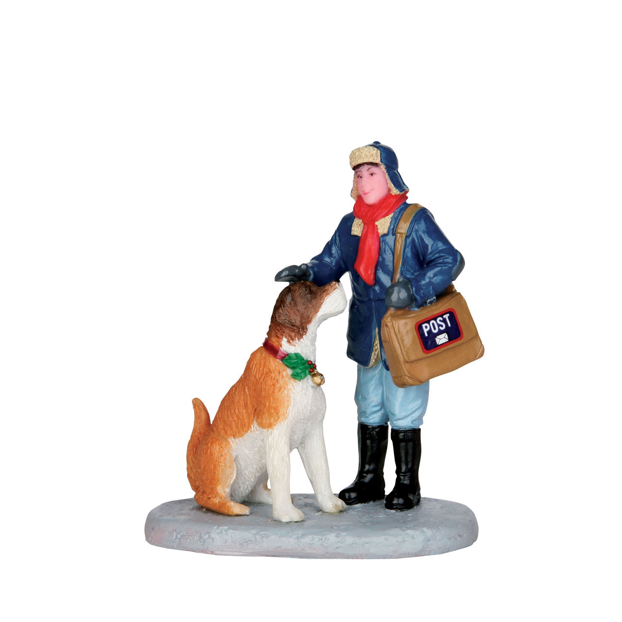Friendly Fido Lemax miniatura decorativa raffigurante postino con cane per villaggi natalizi - DeMatteis.it