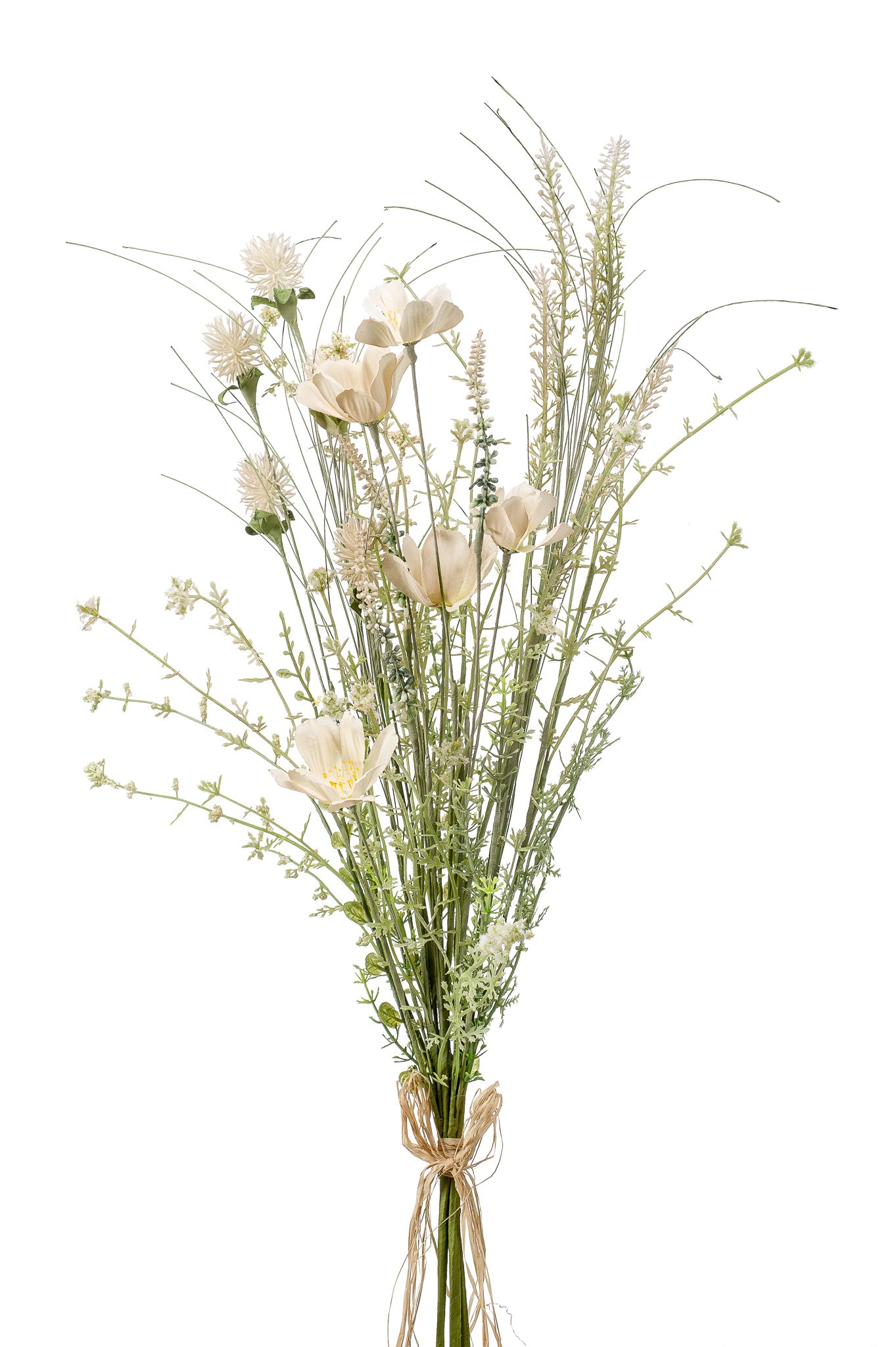 Mazzo Fiori Finti Crema 60 Cm