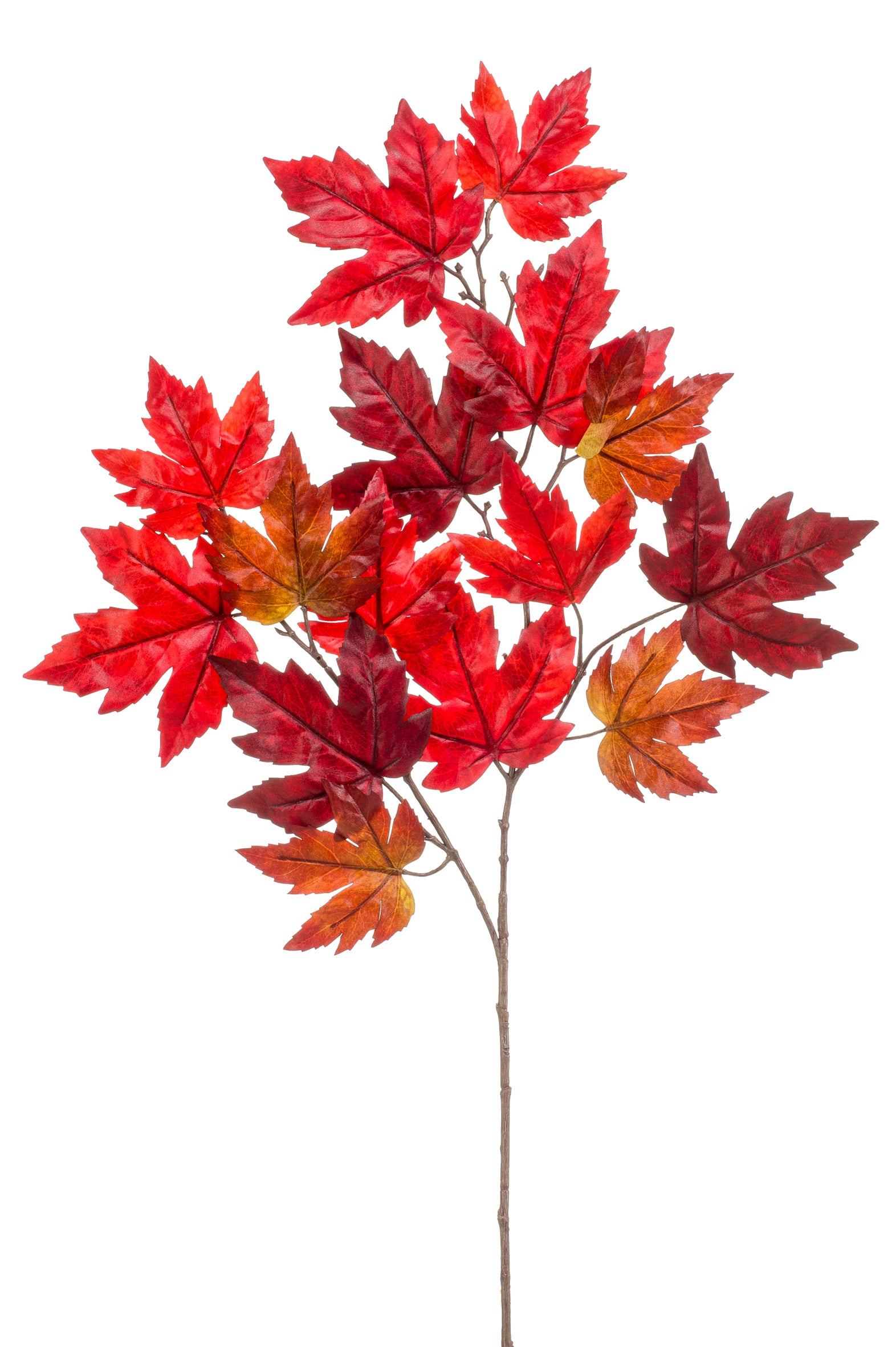 Foglie Finte Ramo Melo Rosso Borgogna 115 Cm