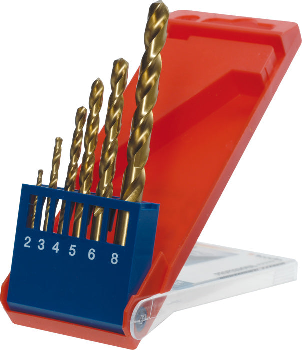 Set 6Pz Punte Hss Titanio D2-8Mm