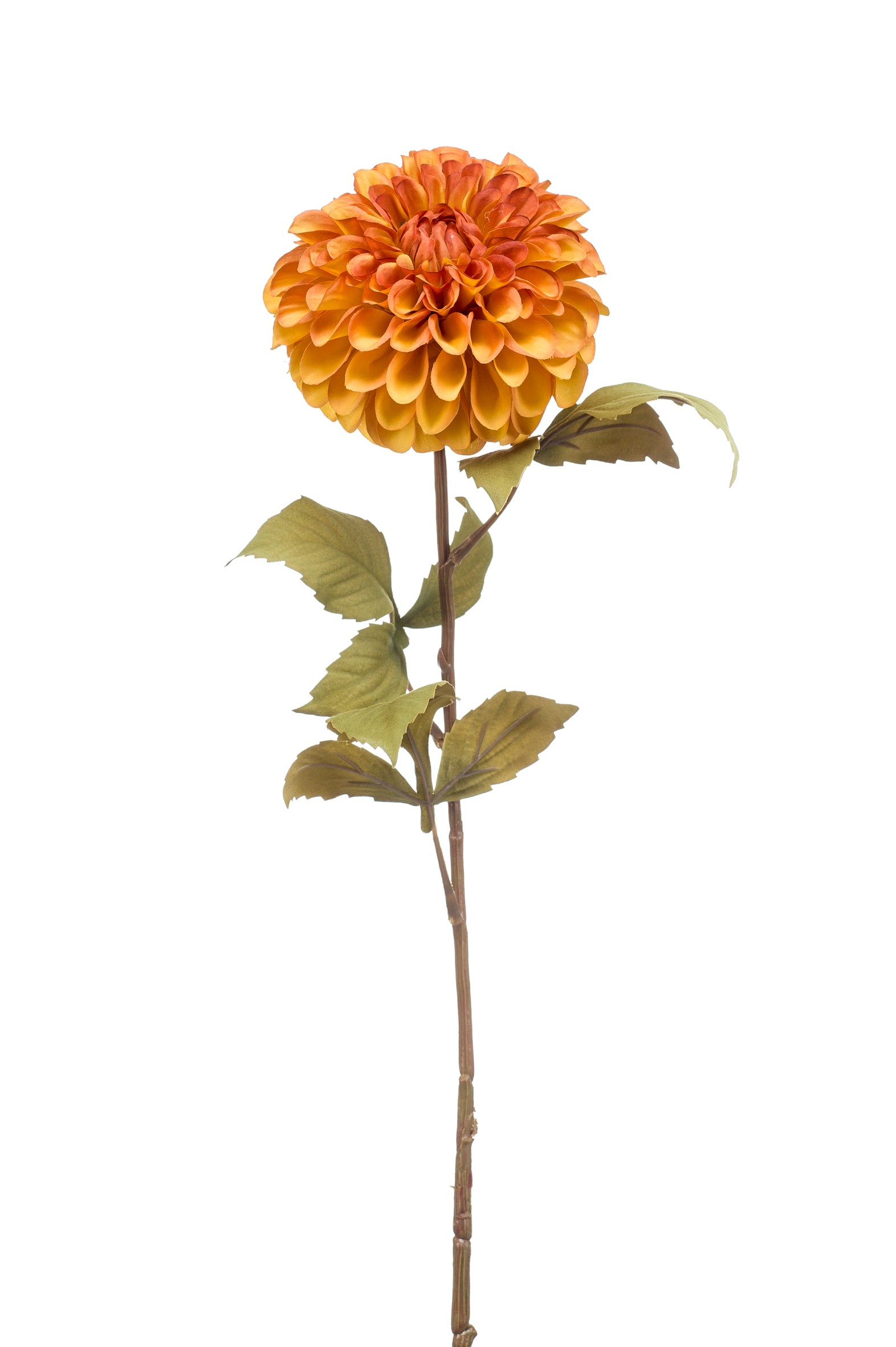 Dalia Pompon Fiore Finto 74 Cm Arancione