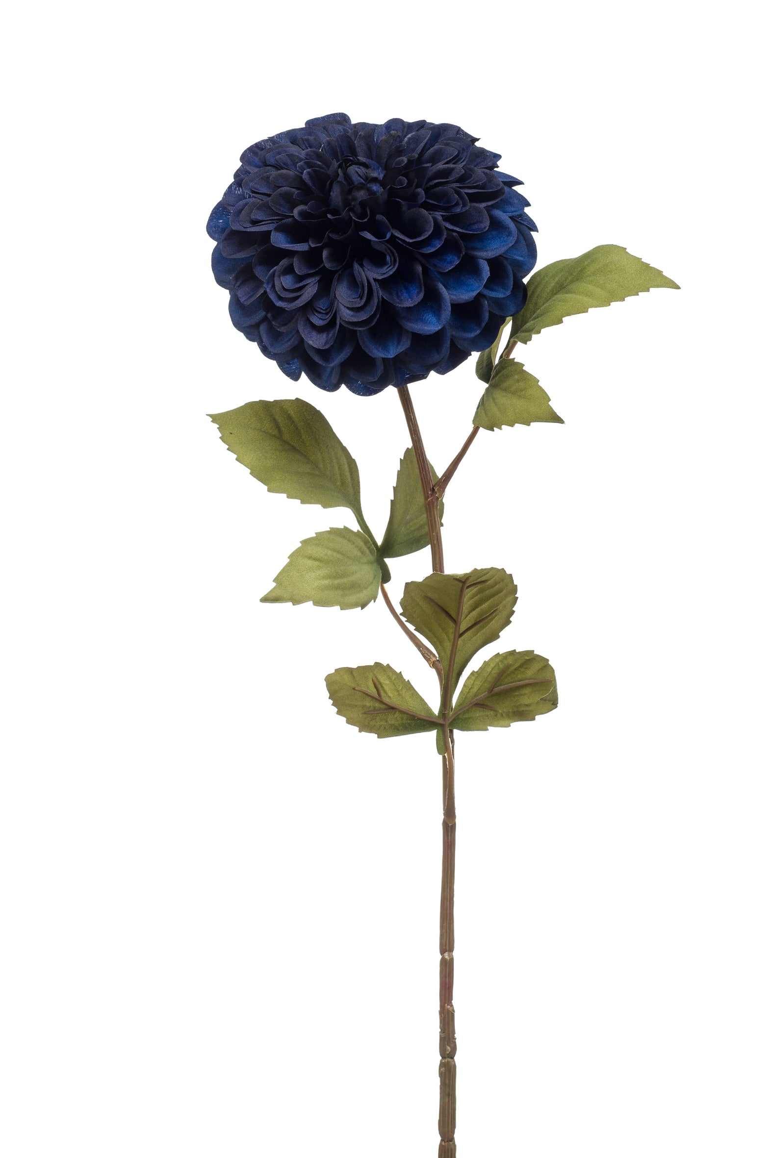 Dalia Pompon Blu Fiore Artificiale 74 Cm