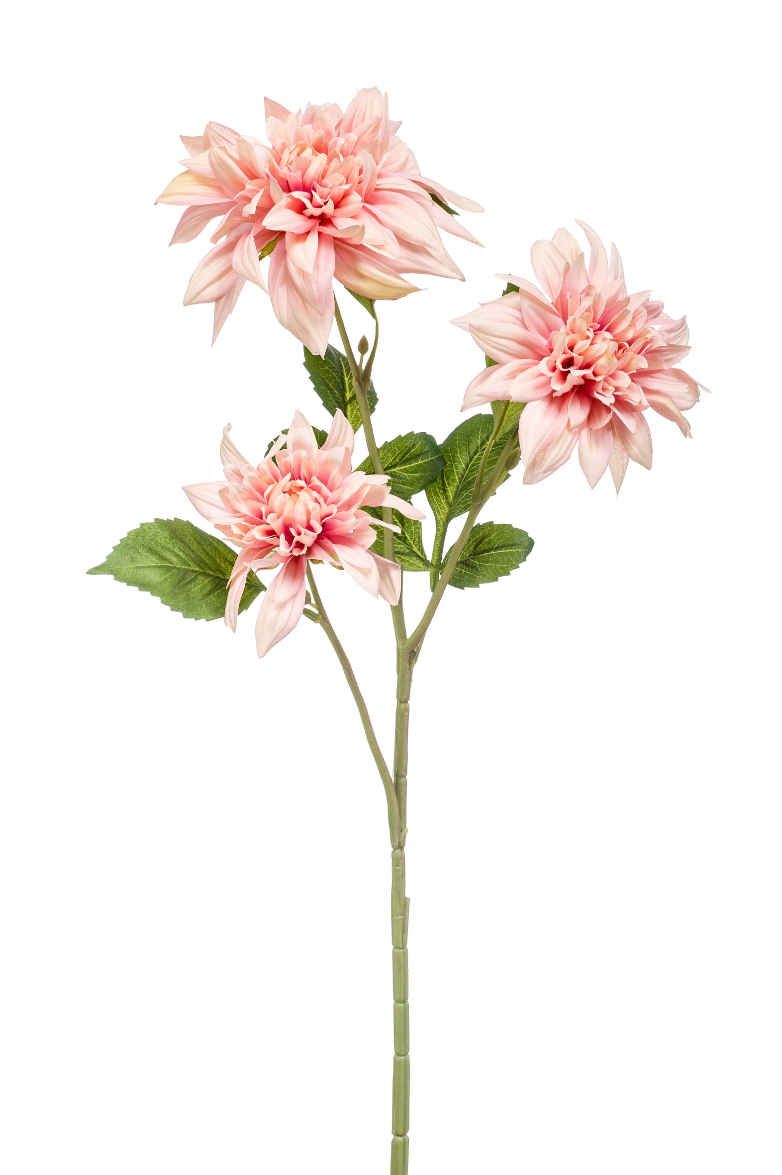 Dalia Rosa 3 Fiori Artificiali 65 Cm