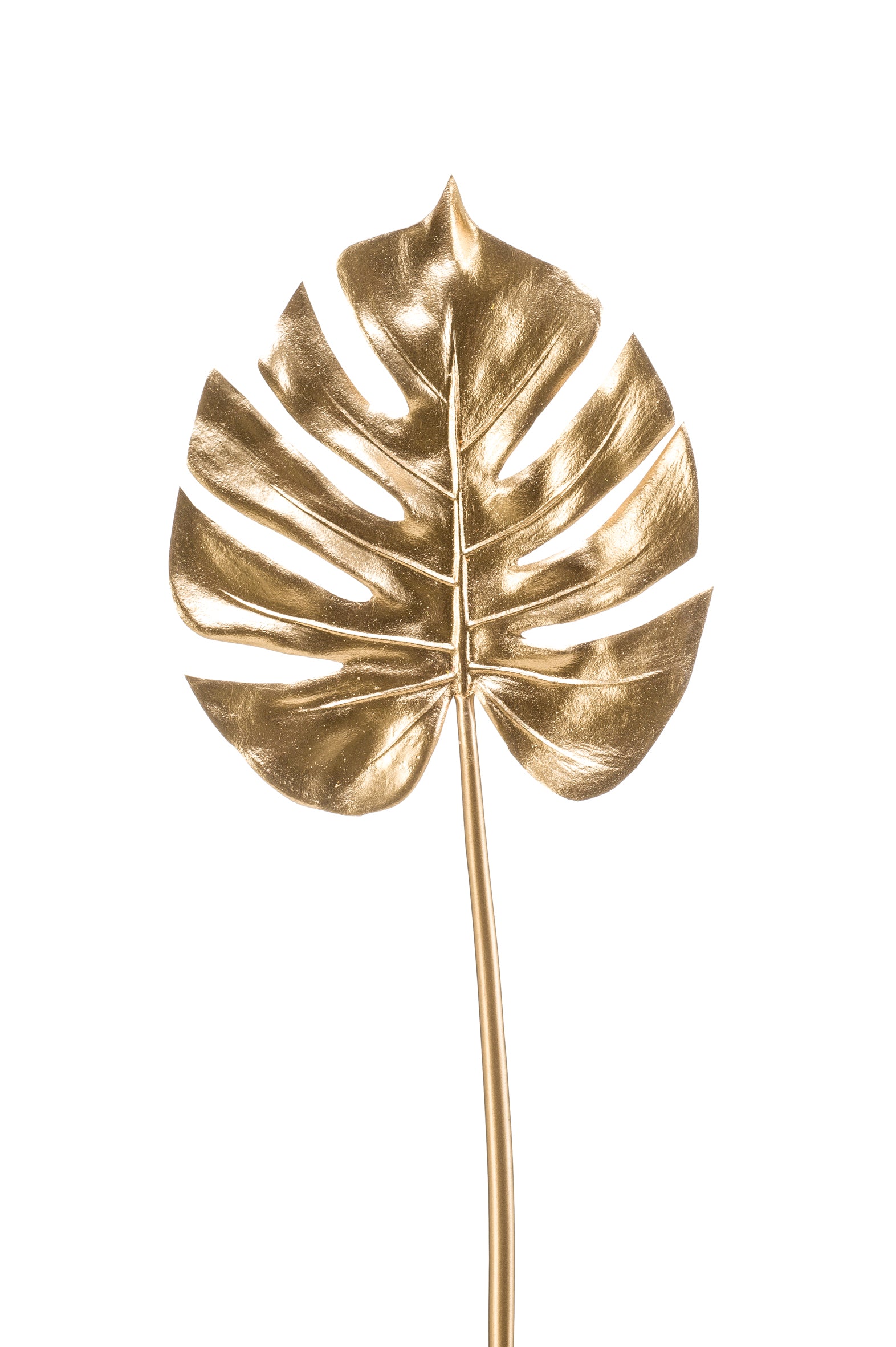 Foglia Pianta Monstera Oro 68 cm elemento decorativo artificiale per arredamento interno - DeMatteis.it