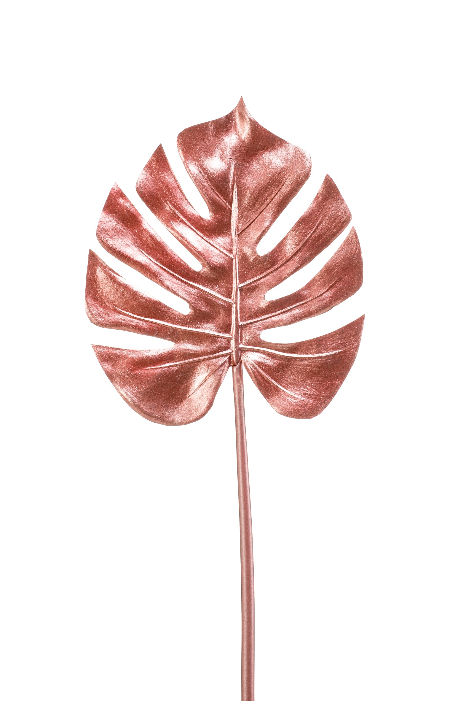 Foglia Pianta Monstera artificiale da 68 cm per decorazione d'interni con stelo lungo - DeMatteis.it