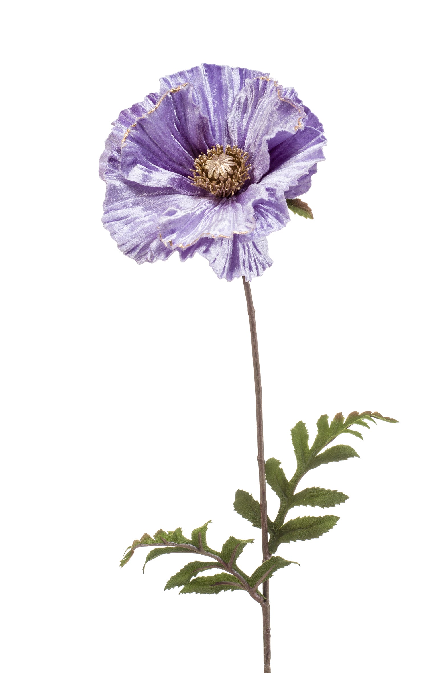 Papavero Velluto Fiore Finto Lilla 68 Cm