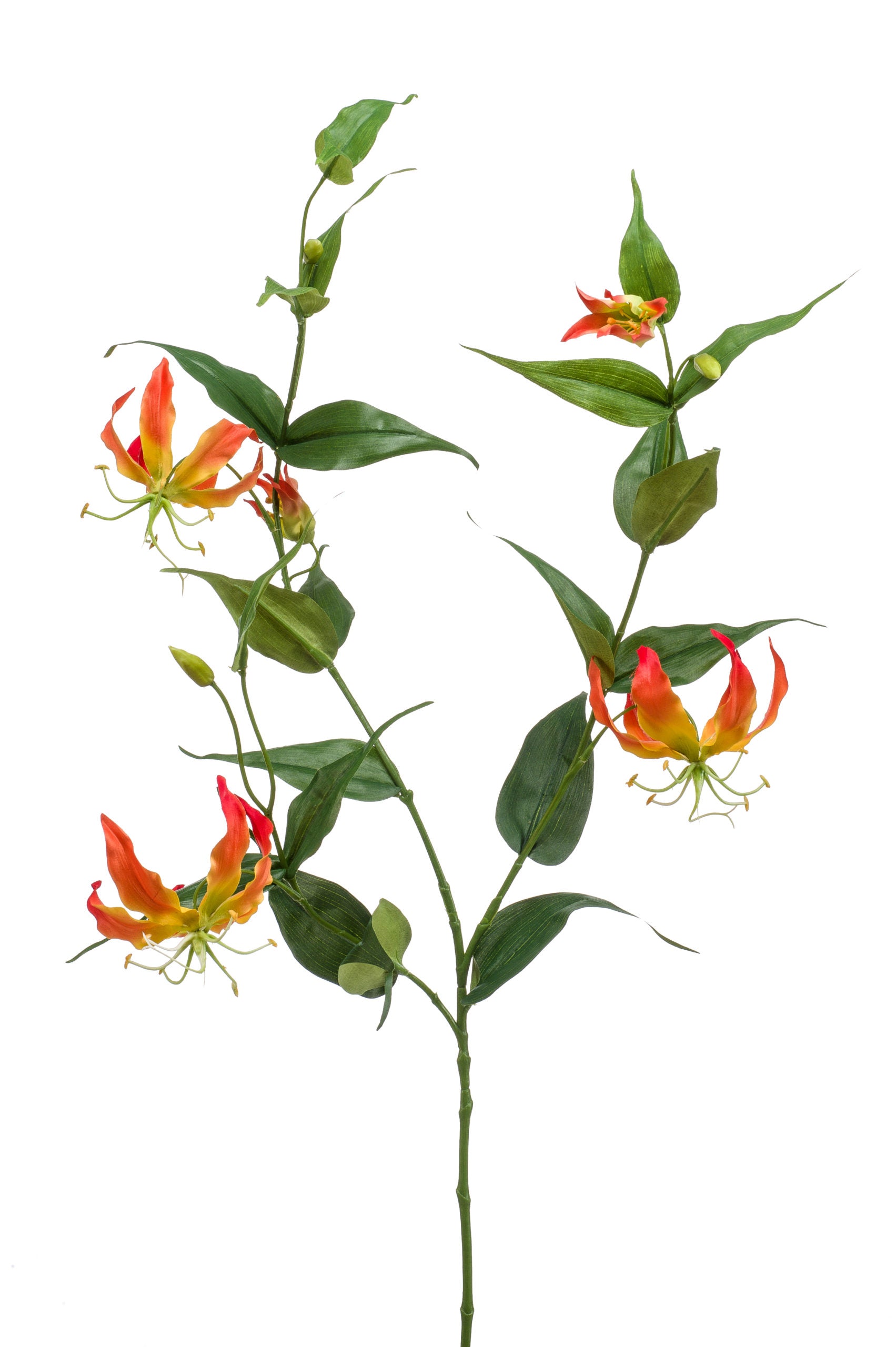 Gloriosa Fiore Finto Arancione 120 Cm