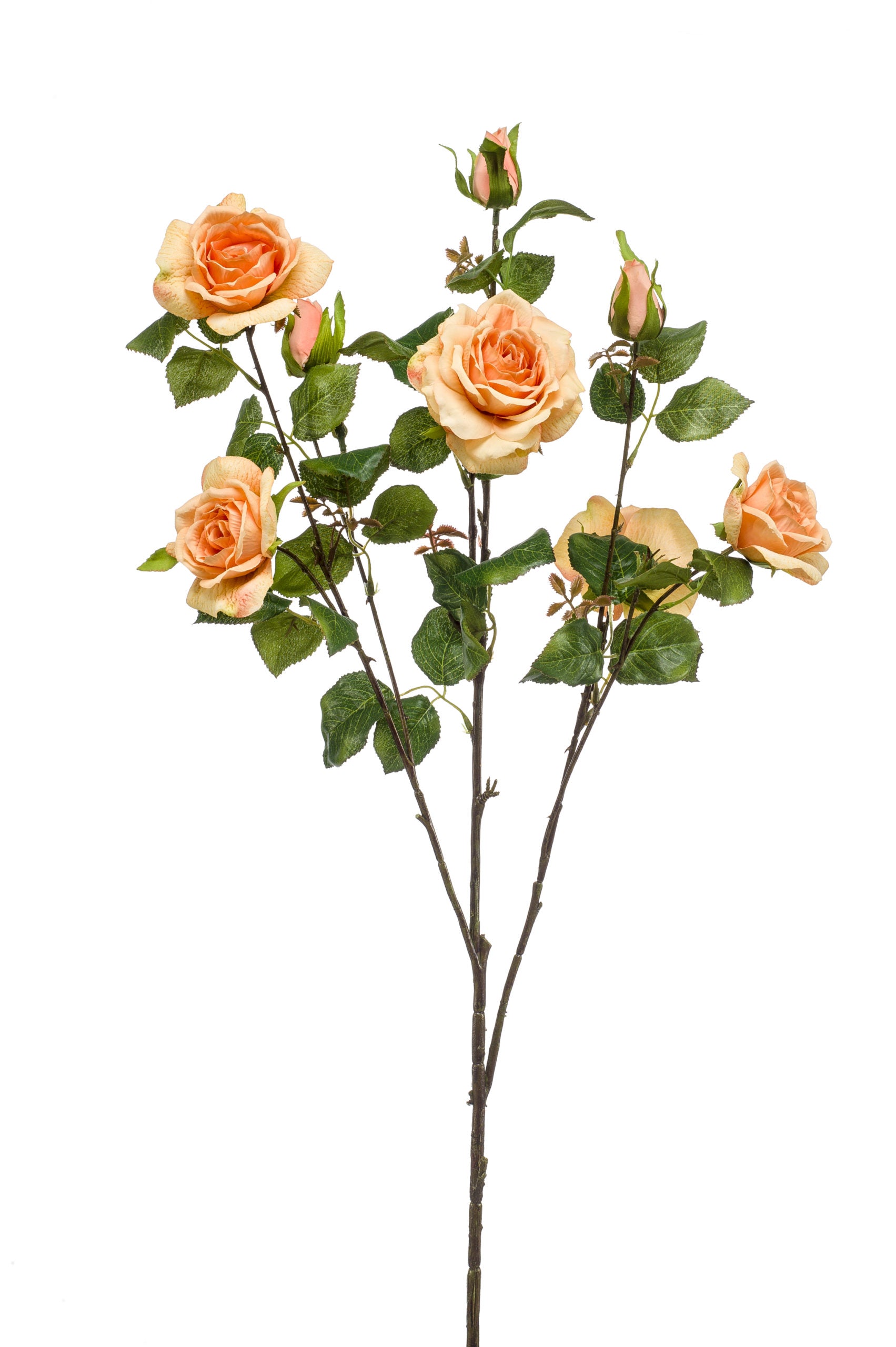 Mazzo Rose Finte Pesca 110 Cm