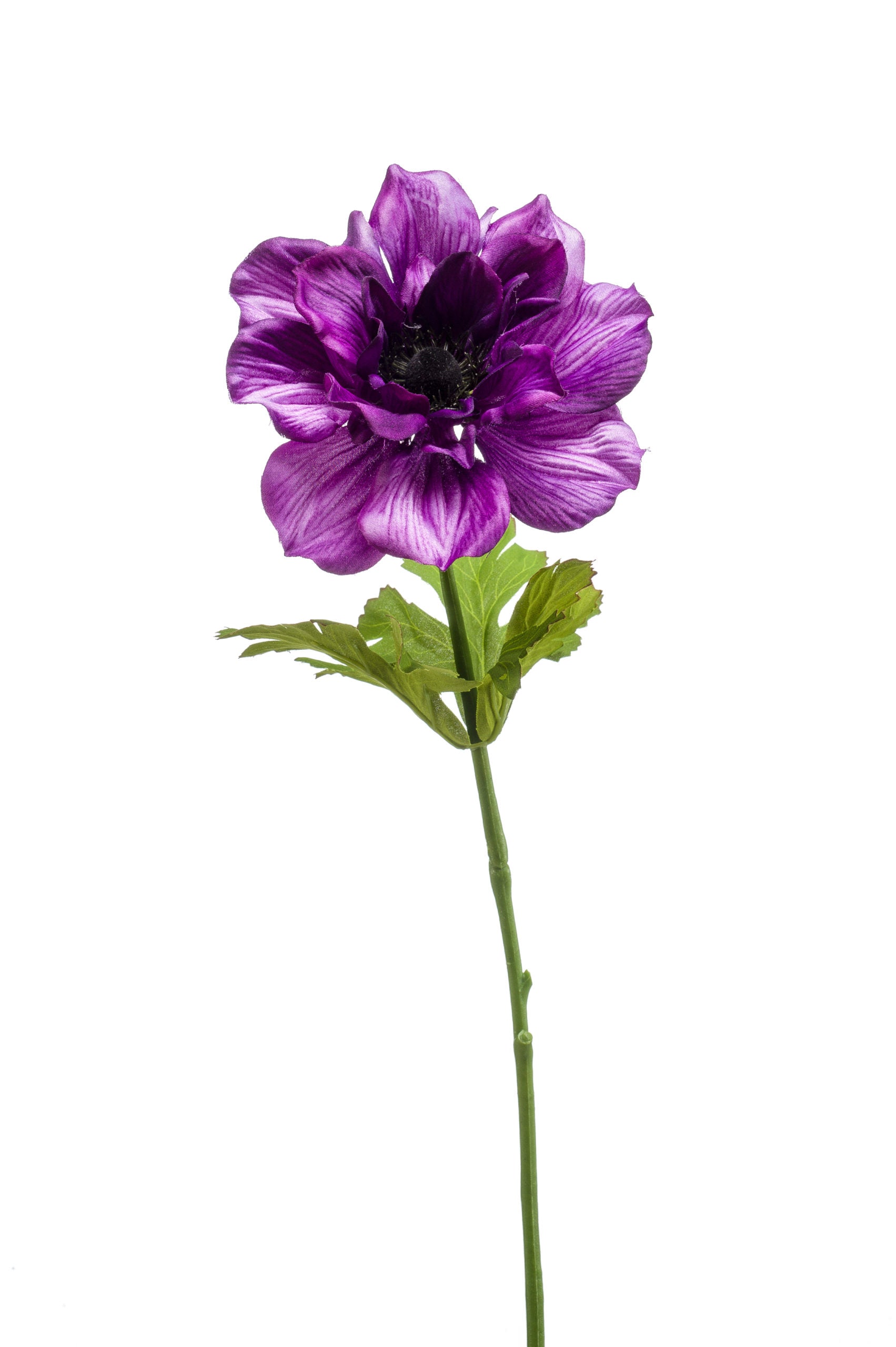 Anemone Fiore Finto Viola 56 Cm