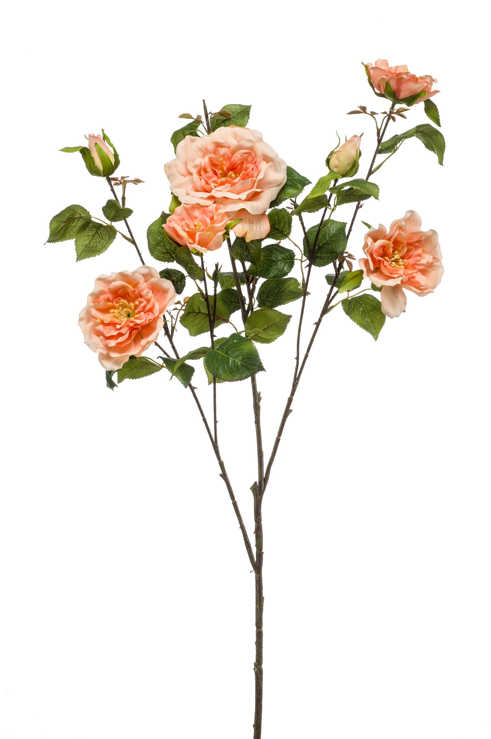 Rosa York Fiore Finto Pesca 110 Cm