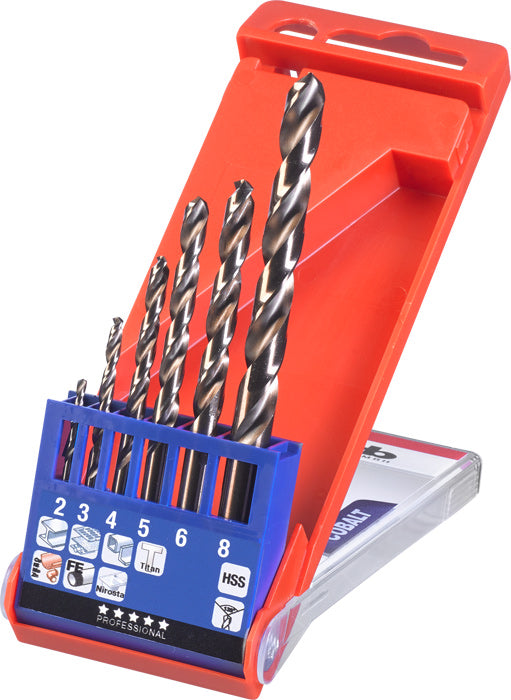 Set 6Pz Punte Hss Cob. D2,3,4,5,6,8Mm