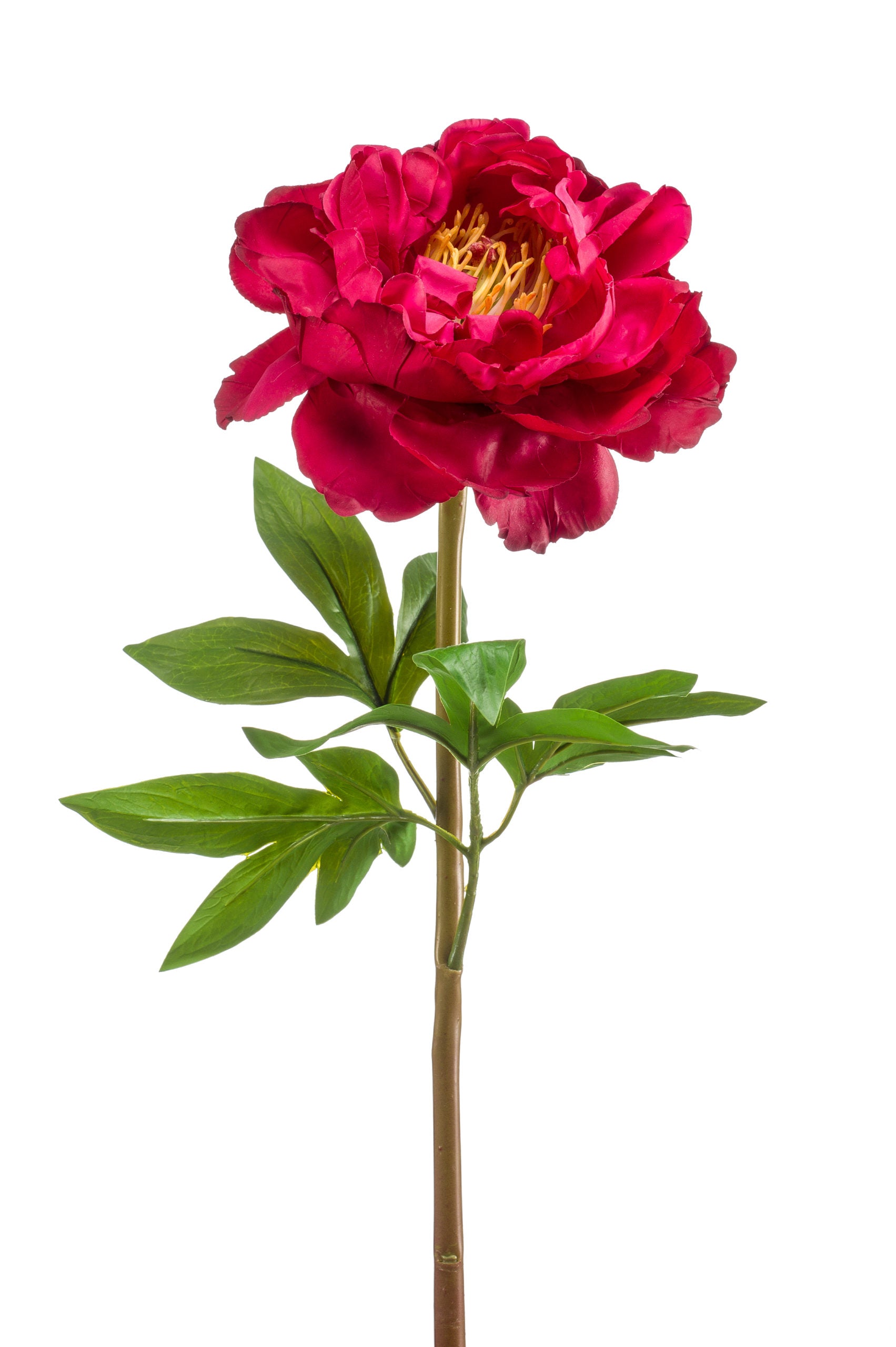 Peonia Fiore Finto Fucsia 65 Cm