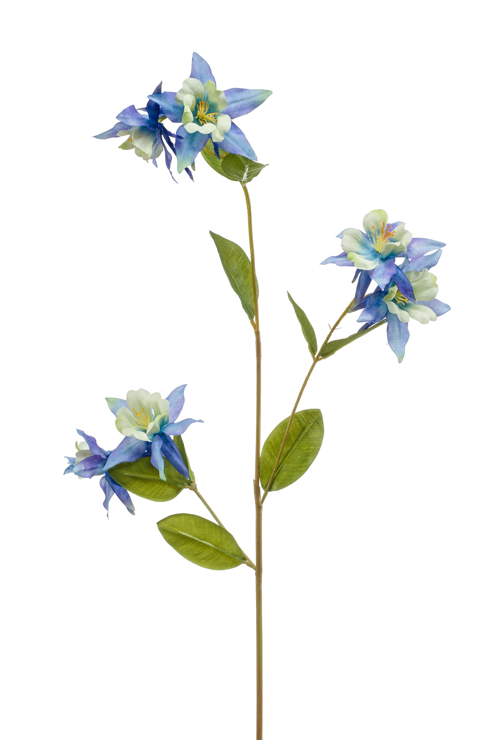 Aquilegia Fiore Finto Blu 85 Cm