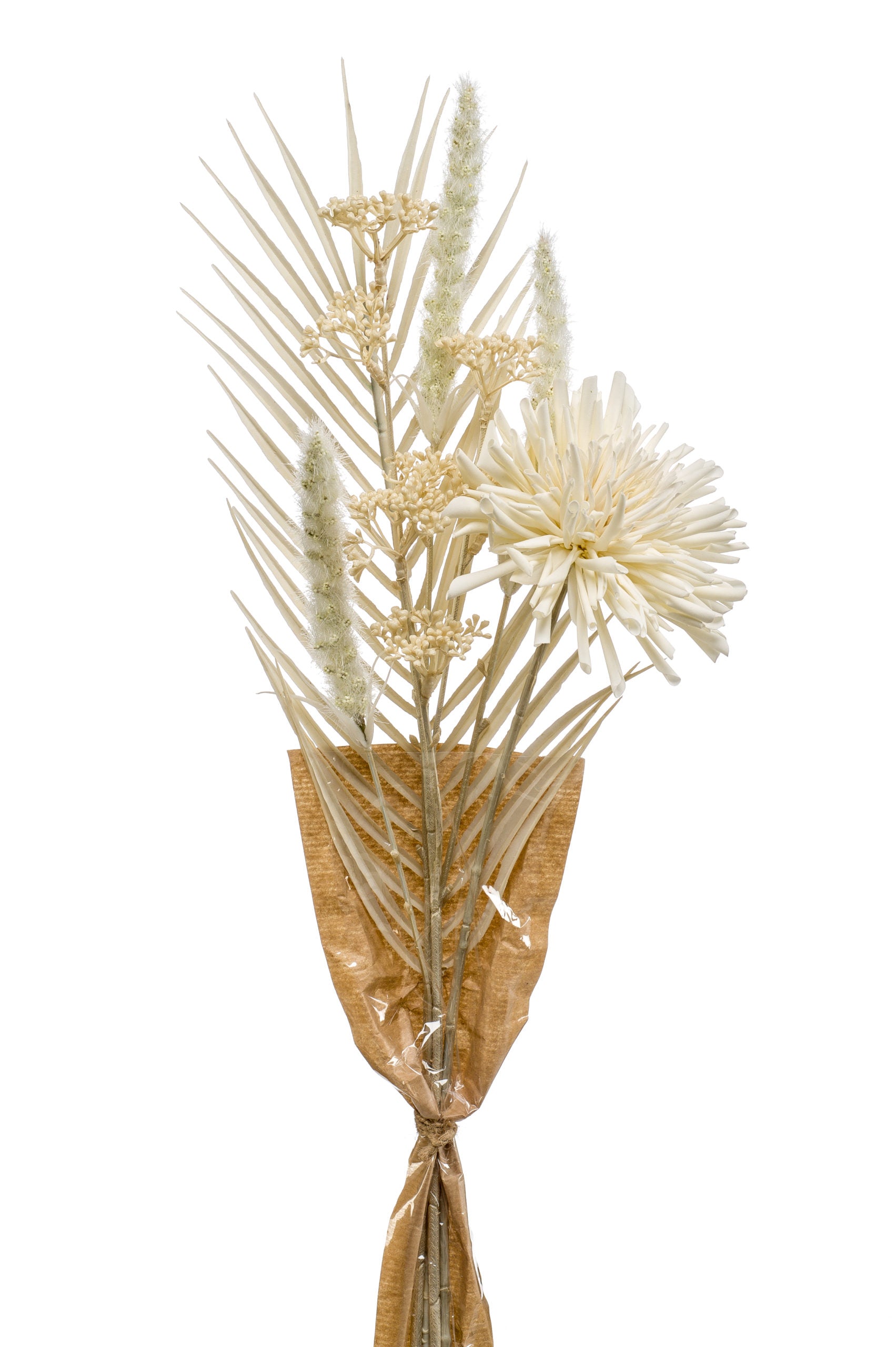 Mazzo Fiori Con Dalia Crema 57 Cm