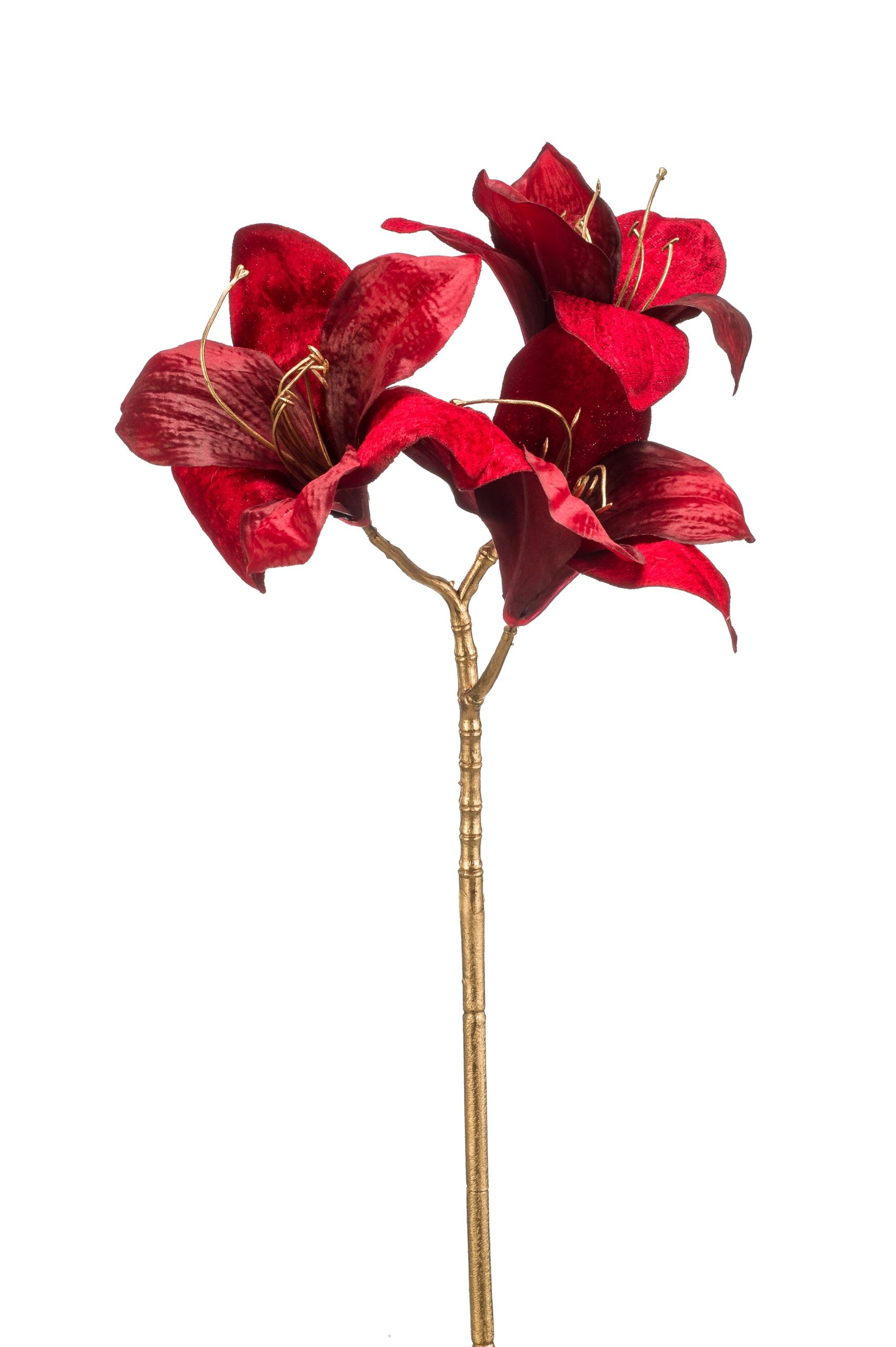 Amarillis Rosso 55 cm fiore artificiale decorativo con stelo da 55 cm per composizioni floreali - DeMatteis.it