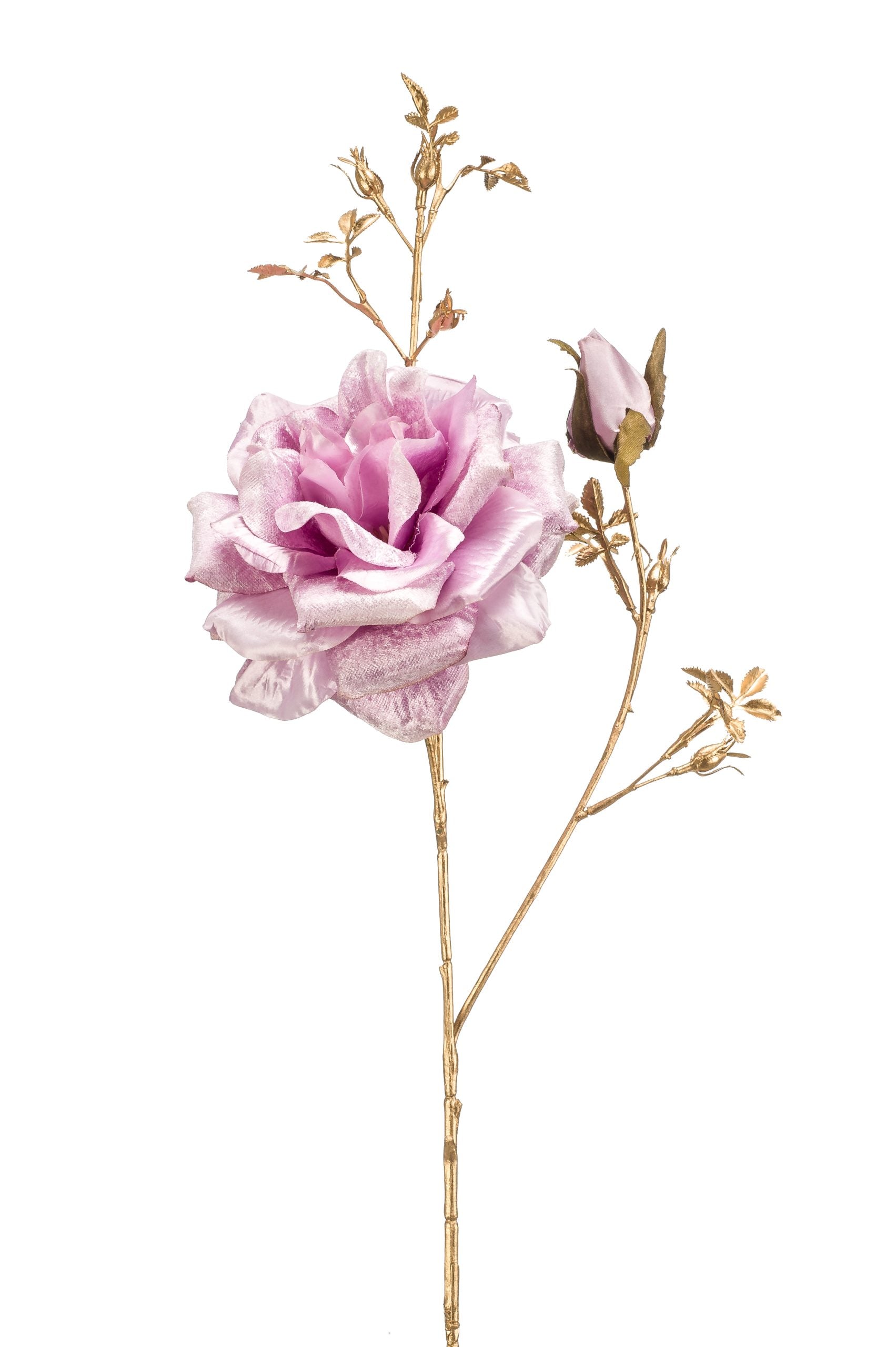 Ramo Rose Porpora 75 cm decorativo artificiale per composizioni floreali e arredamento - DeMatteis.it