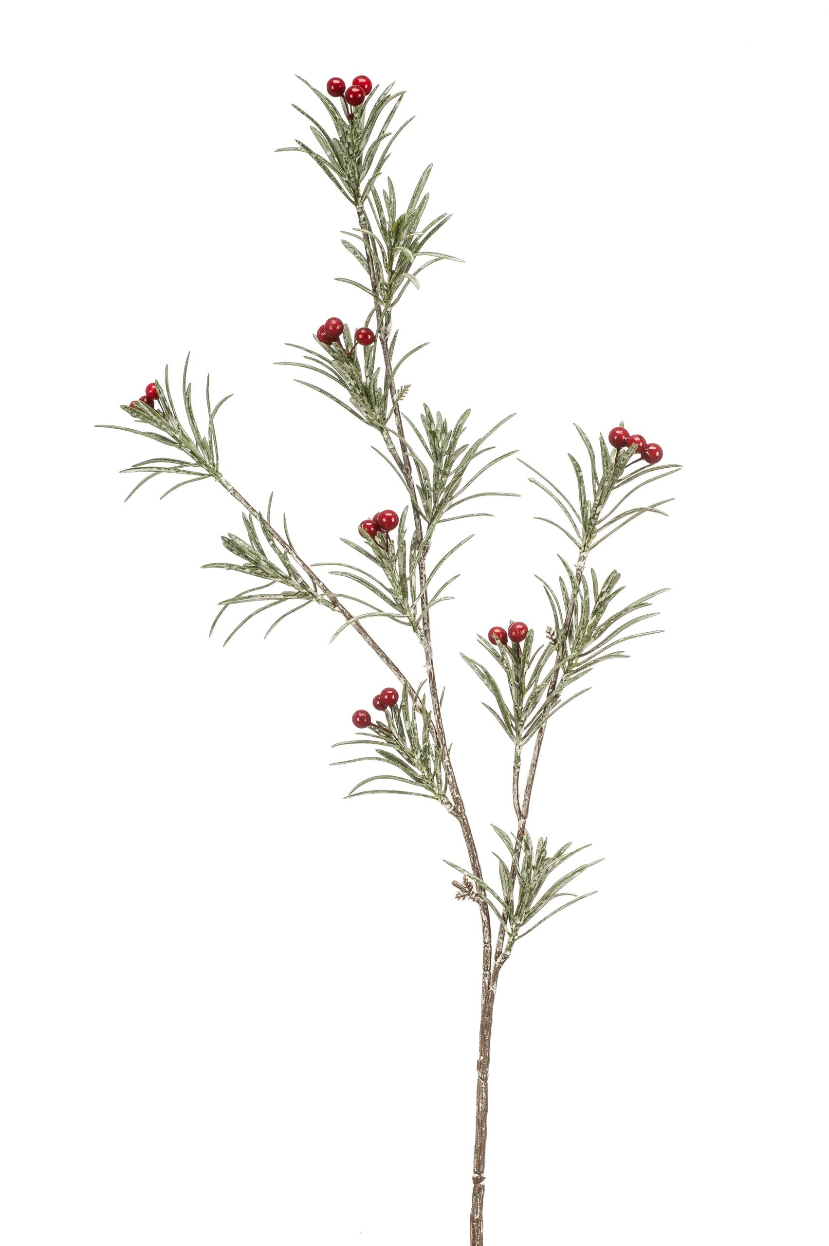 Ramo Tasso Con Bacche 82 cm per decorazioni natalizie e composizioni floreali artificiali - DeMatteis.it