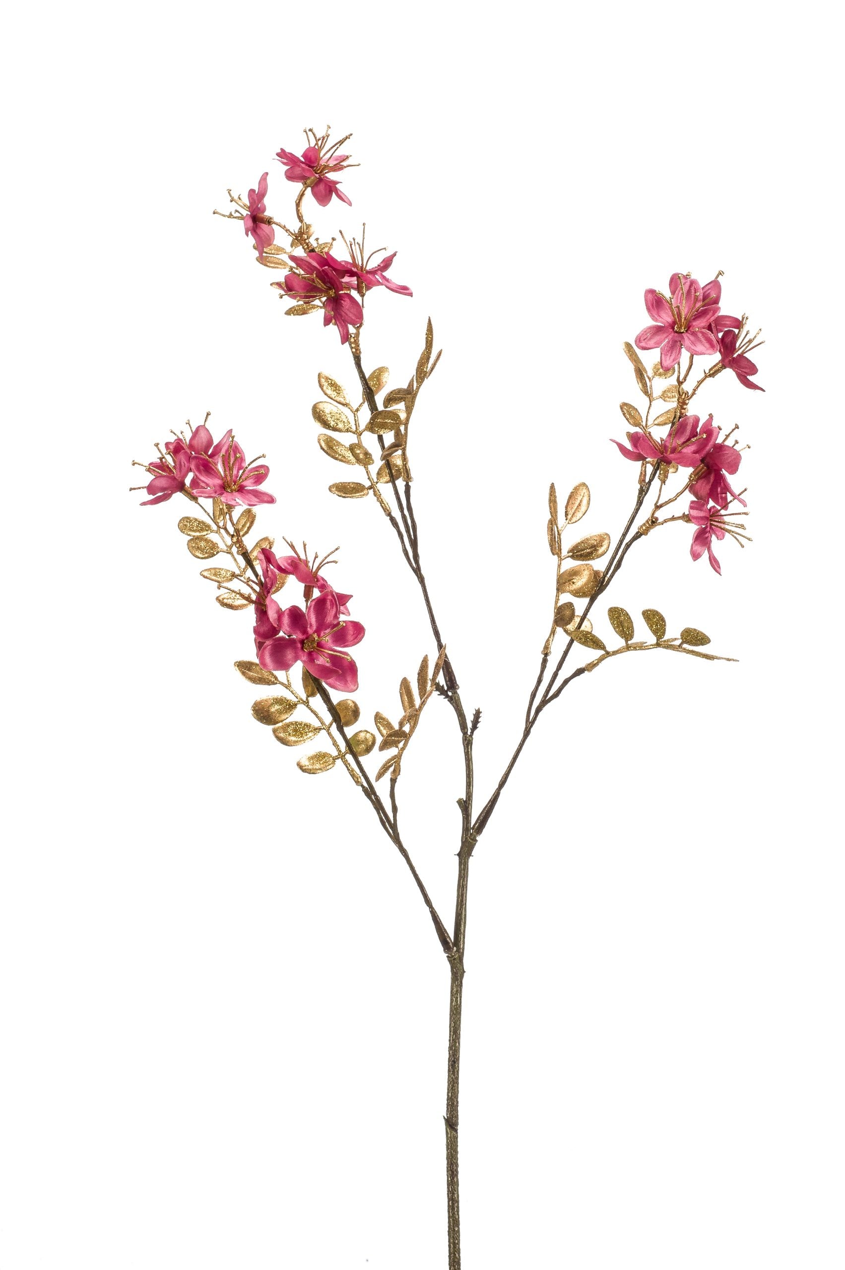 Ramo Tweedia Oro Rosa decorativo da 62 cm per composizioni floreali artificiali - DeMatteis.it
