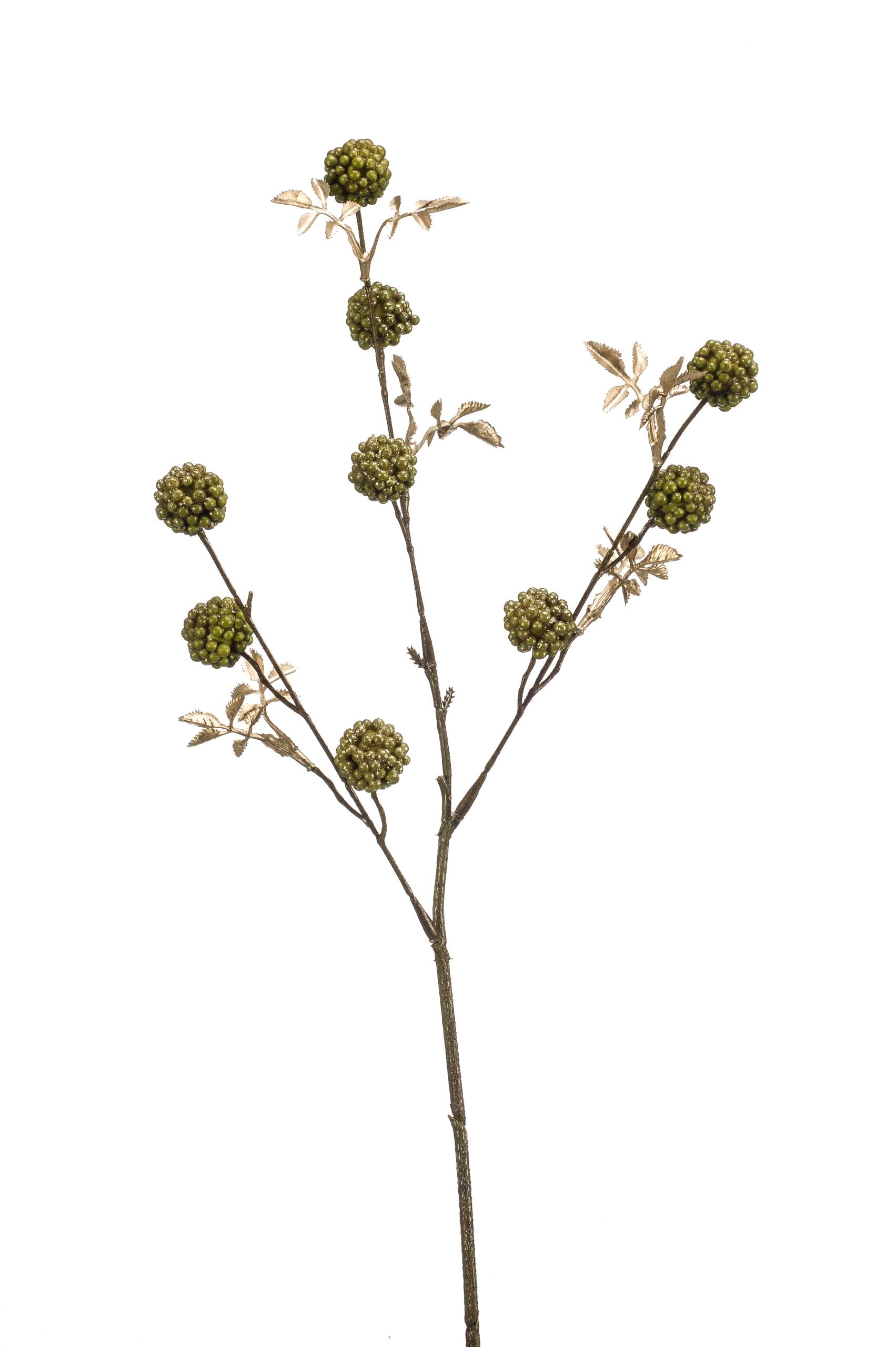 Ramo Gelso Verde 58 cm per decorazione floreale artificiale con bacche ornamentali - DeMatteis.it