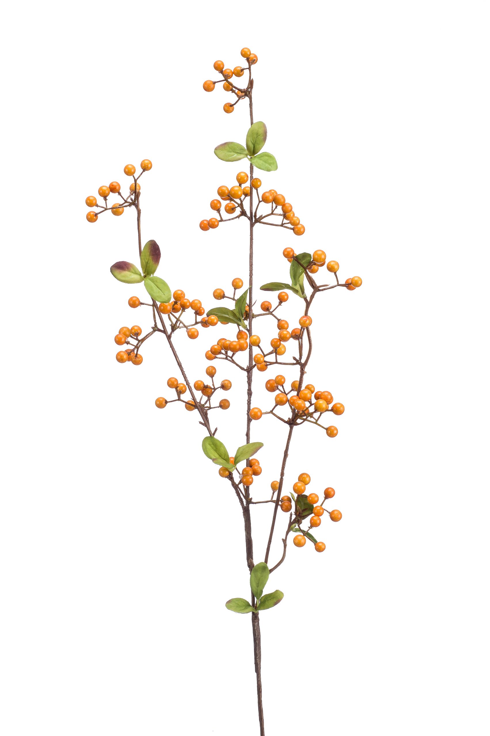 Ramo Bacche Ocra 80 cm decorativo artificiale per composizioni floreali e arredamento - DeMatteis.it