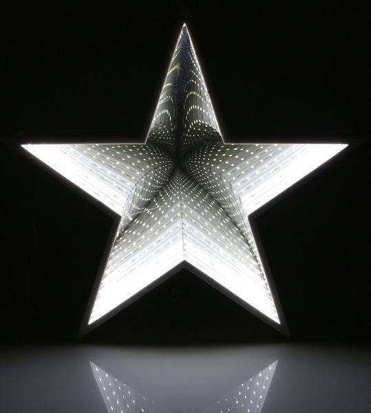 Stella Specchio 102 Led 50 cm decorazione luminosa con effetto infinity per interni classe IP20 - DeMatteis.it