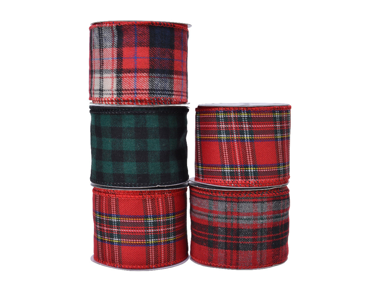 Nastro Scozzese Rosso decorativo 6,3 x 270 cm per decorazioni natalizie e crafting - DeMatteis.it