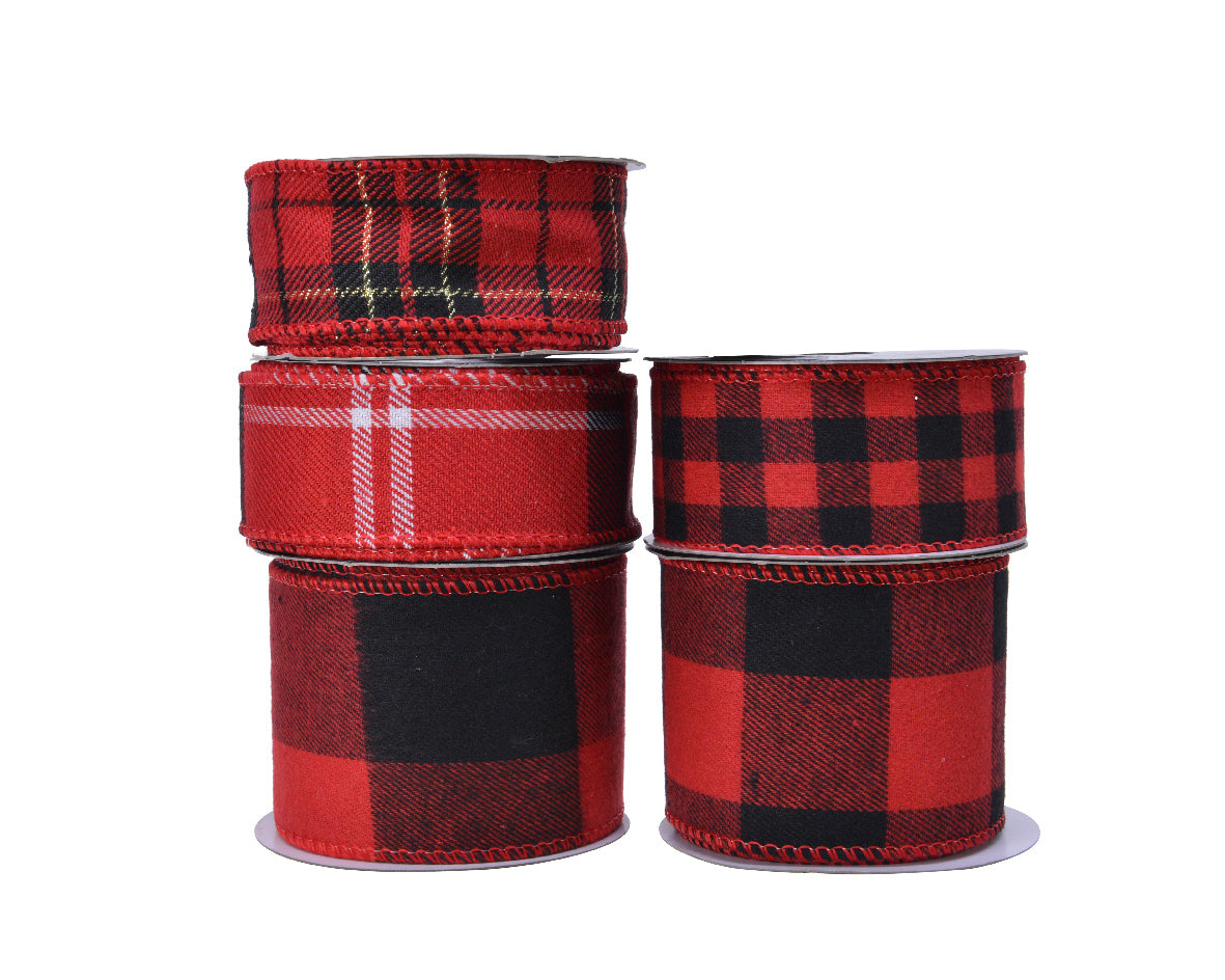 Nastro Scozzese decorativo dimensioni 6,3 x 300 cm per decorazioni e confezioni regalo - DeMatteis.it