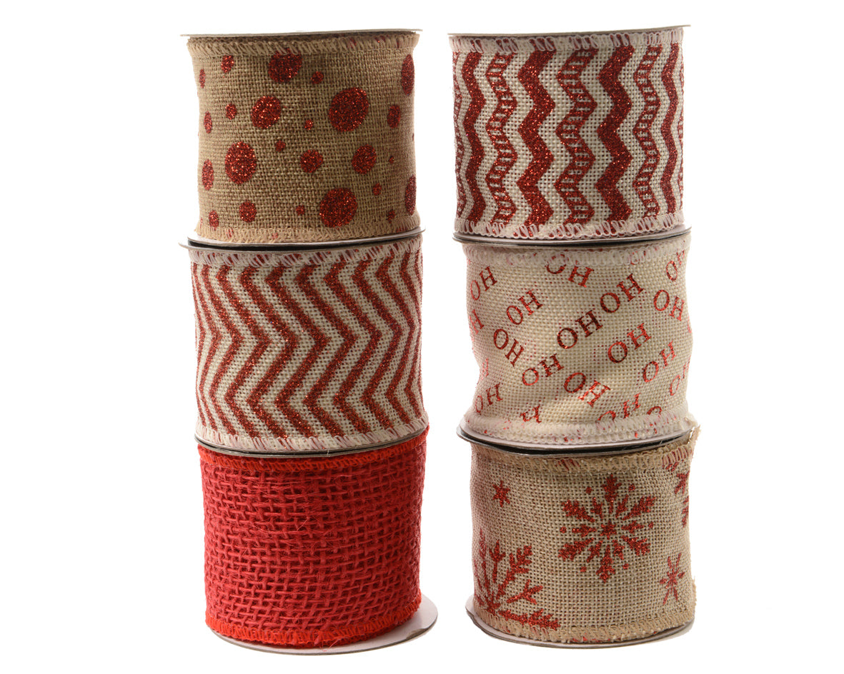 Nastro Decoro Rosso Perla 6,3 x 270 cm per decorazioni natalizie e artigianato creativo - DeMatteis.it