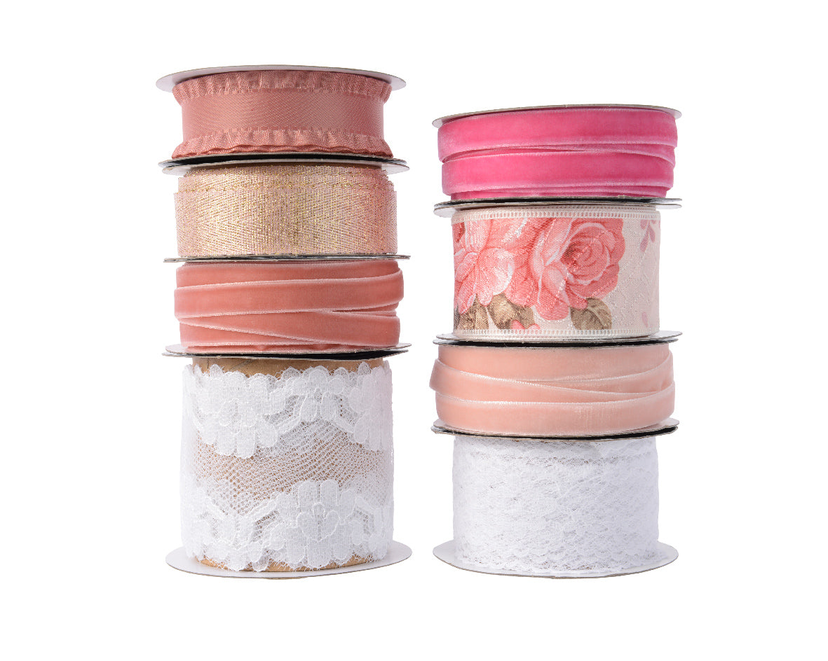 Nastro Decoro Rosa 300 cm per decorazioni e confezionamento regalo - DeMatteis.it