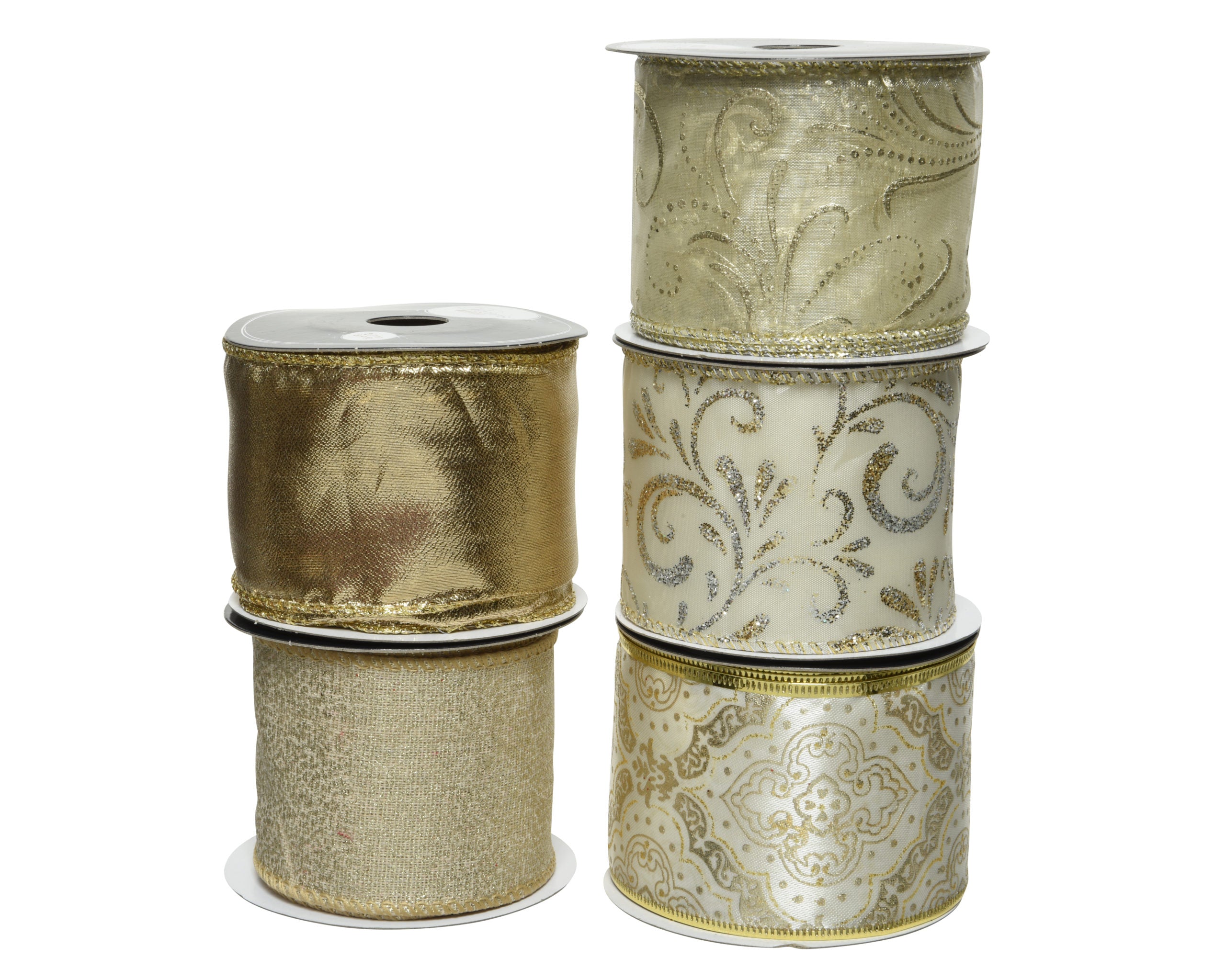 Nastro Decoro Oro 6,3X270 Cm Decoro Rilievo