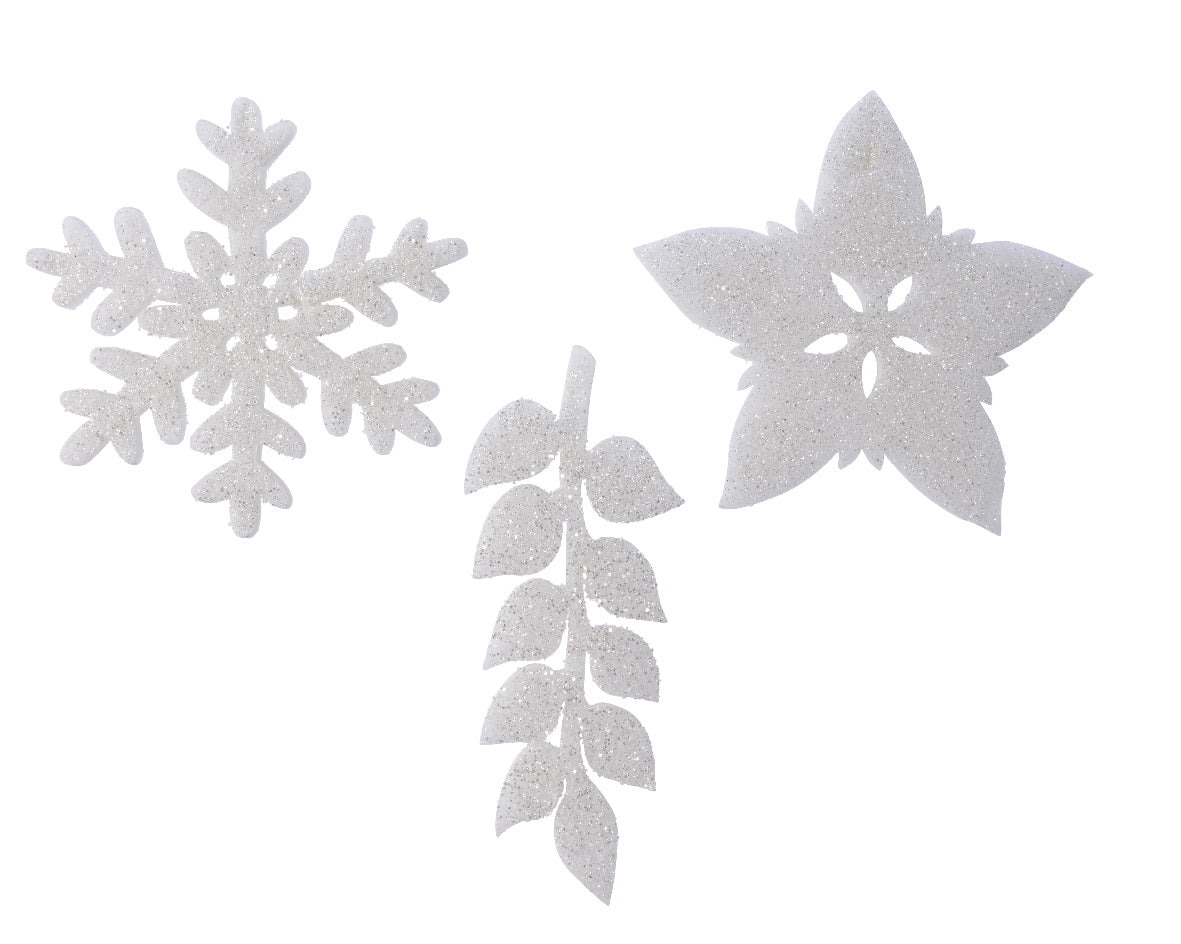 Figura Schiuma decorativa 30 cm in schiuma per decorazioni natalizie e craft forme fiocco neve foglia fiore - DeMatteis.it