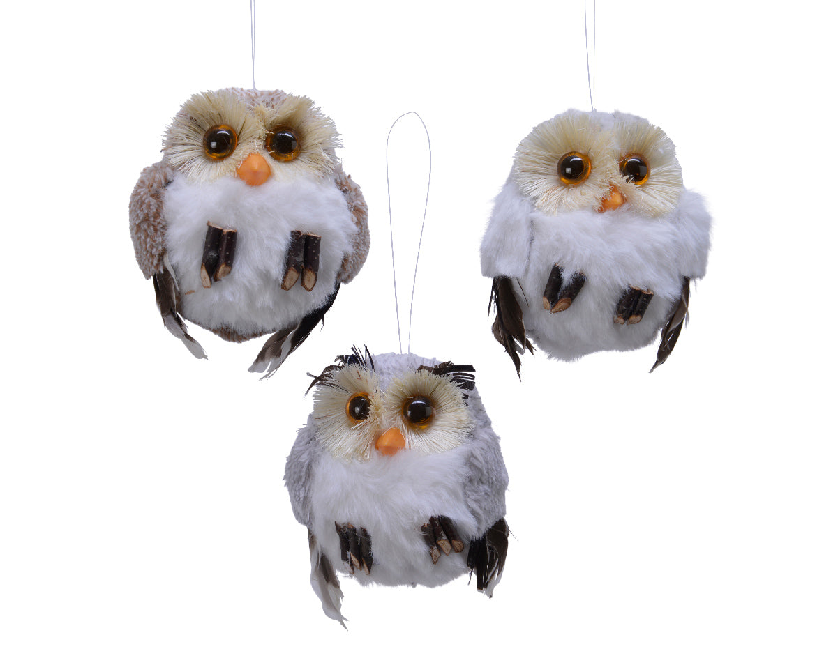 Pendente Civetta decorativo per sospensione dimensioni 7x8x10 cm ornamento singolo pezzo - DeMatteis.it