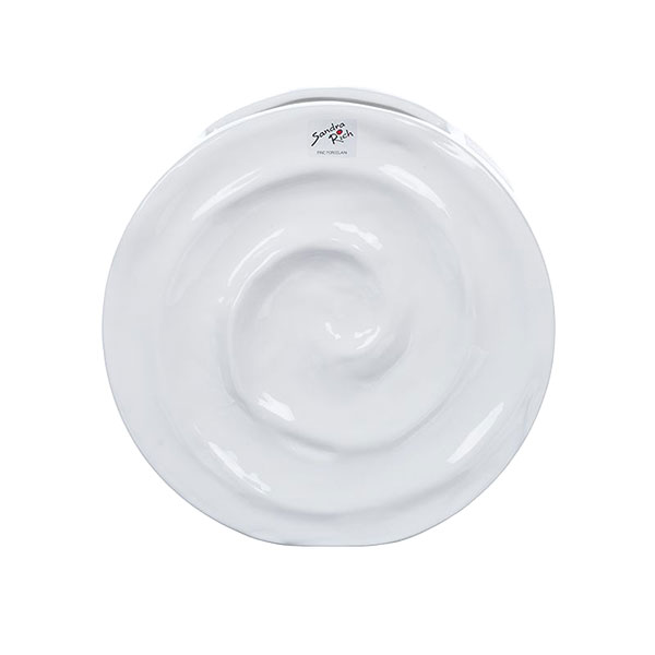 Vaso Porcellana Rotondo Bianco 19X7X18 Cm