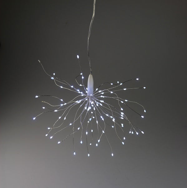 Fascio 152 Microled Cool White decorazione luminosa natalizia con 152 luci LED bianche intermittenti IP44 4,5 V cavo 5 m - DeMatteis.it