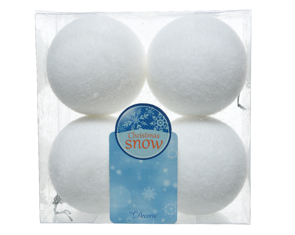Set 4 Sfere decorative in schiuma diametro 8 cm per addobbi natalizi - DeMatteis.it