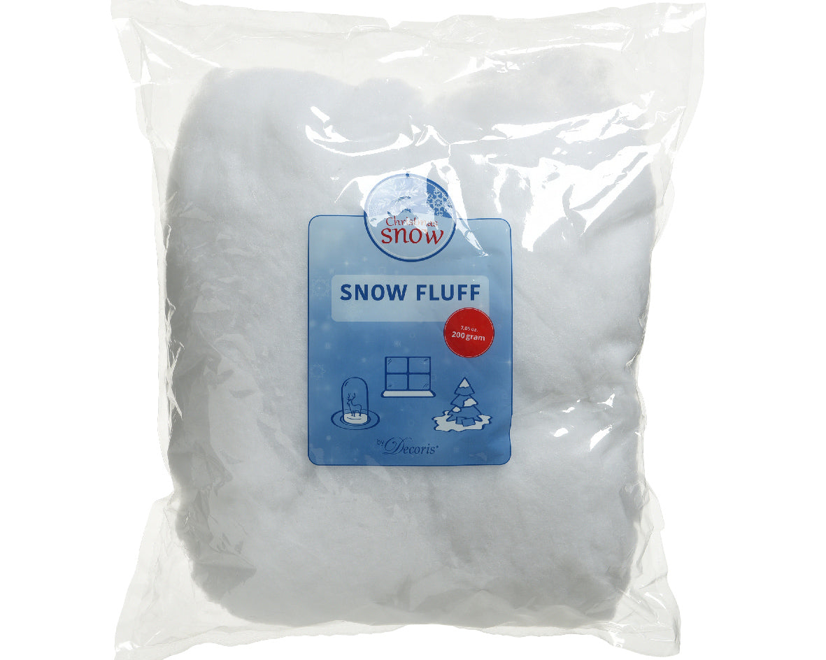 Sacchetto Snow Fluff neve finta artificiale da 200 g per decorazioni natalizie e allestimenti - DeMatteis.it
