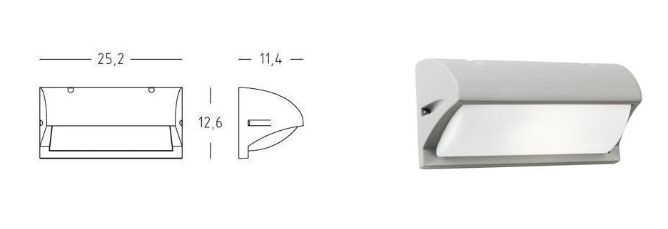 Applique Con Visiera Giuly Alluminio