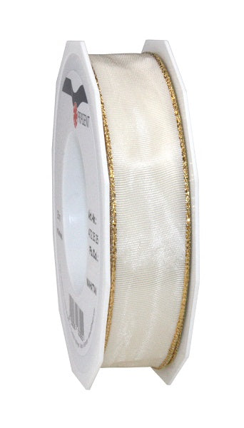 Nastro Manhattan Crema 25 mm x 25 ml per decorazioni e confezioni regalo - DeMatteis.it