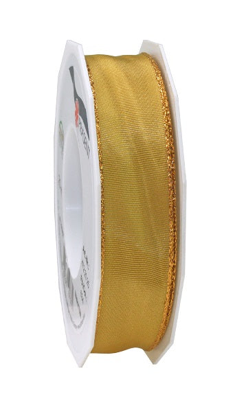 Nastro Manhattan Gold 25 mm x 25 ml per decorazioni e confezioni regalo - DeMatteis.it