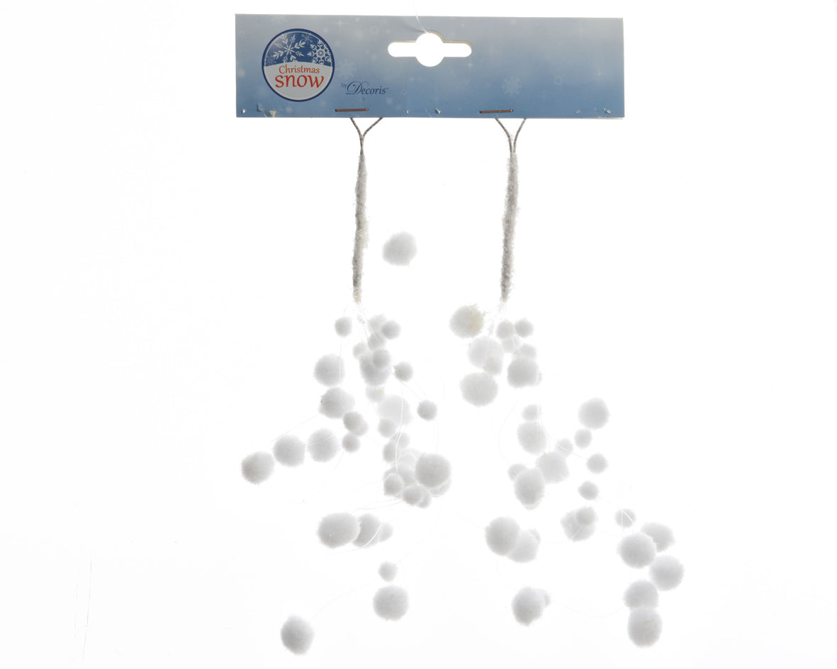 Set 2 Pick Neve Finta decorazioni natalizie da 29 cm per addobbi natalizi - DeMatteis.it