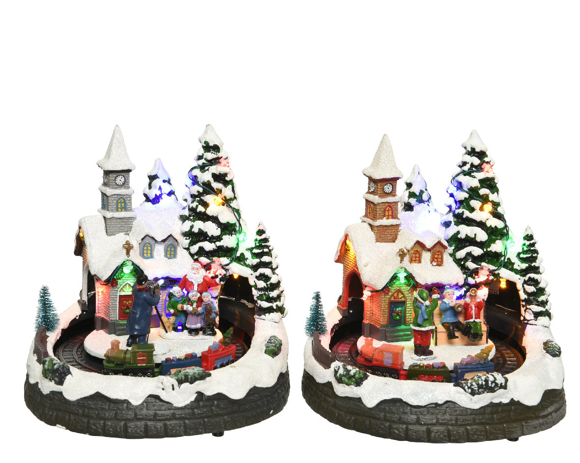 Villaggio Natalizio 20X20 Cm 8 Led