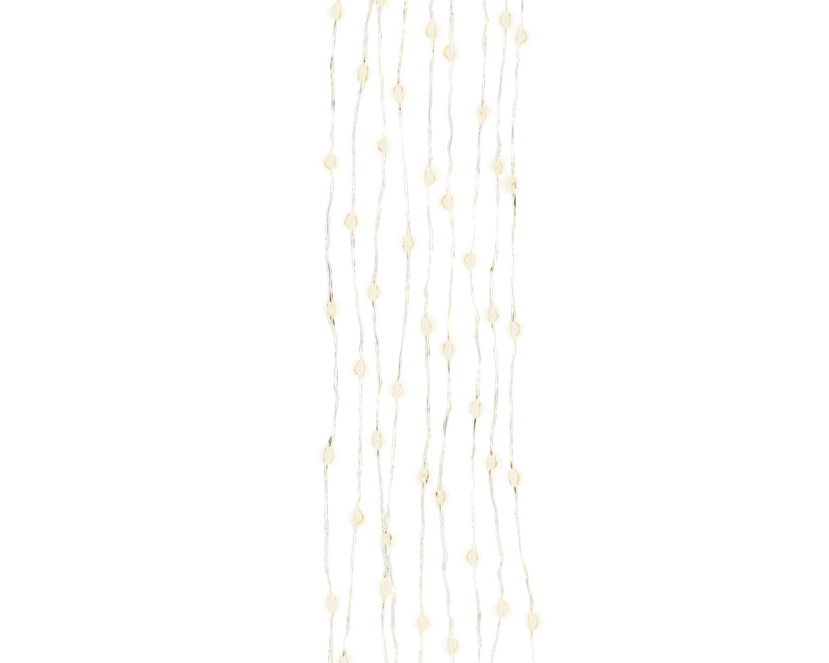 Cascata Microled Warm White 80 cm decorazione luminosa con 60 luci per interni classe IP-20 - DeMatteis.it
