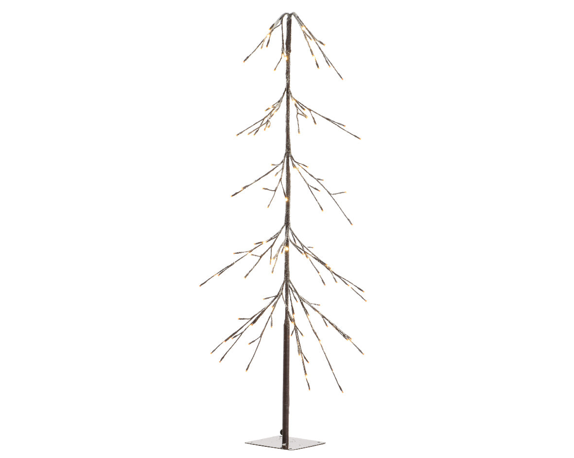 Albero Innevato Con Luci 120 cm decorazione natalizia illuminata Kaemingk per addobbi natalizi - DeMatteis.it